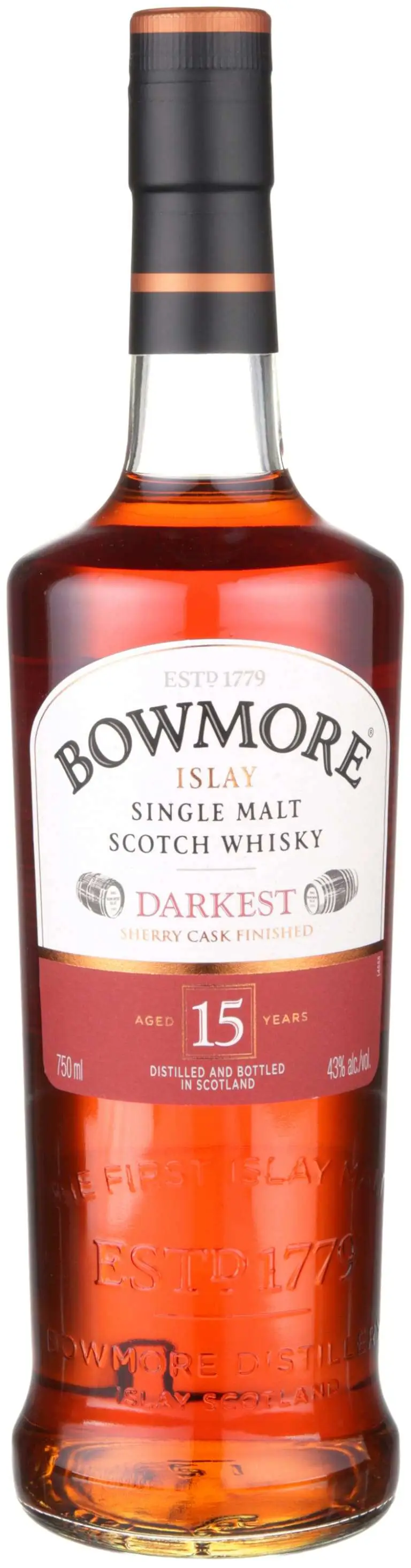 Bowmore Islay Single Malt Scotch Whisky 15 Year Darkest