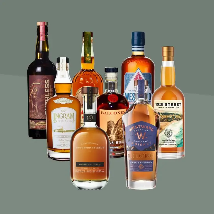 New American whiskey bottles