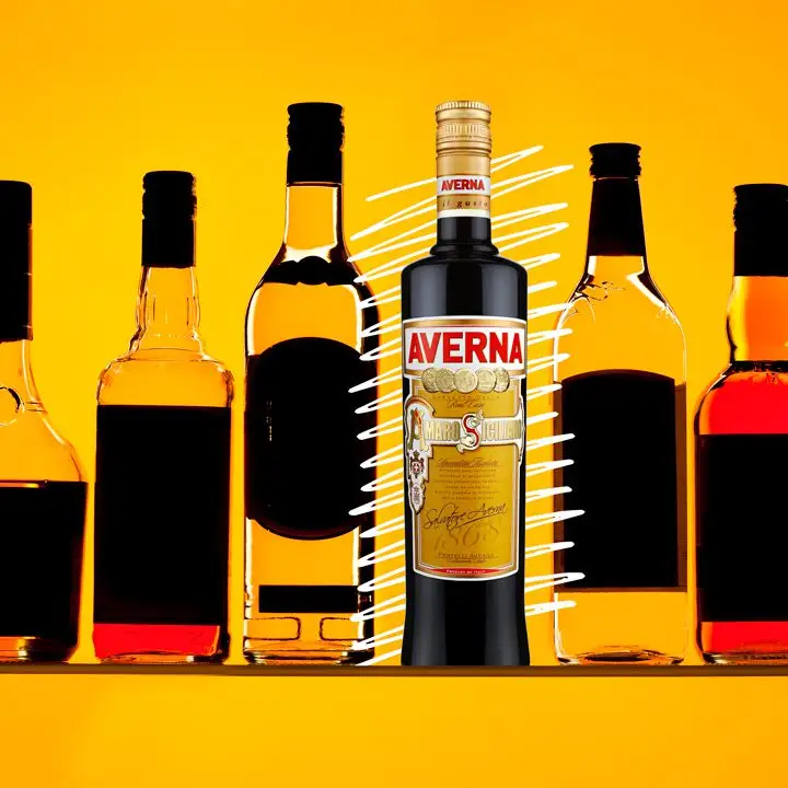 Averna bottle illustration