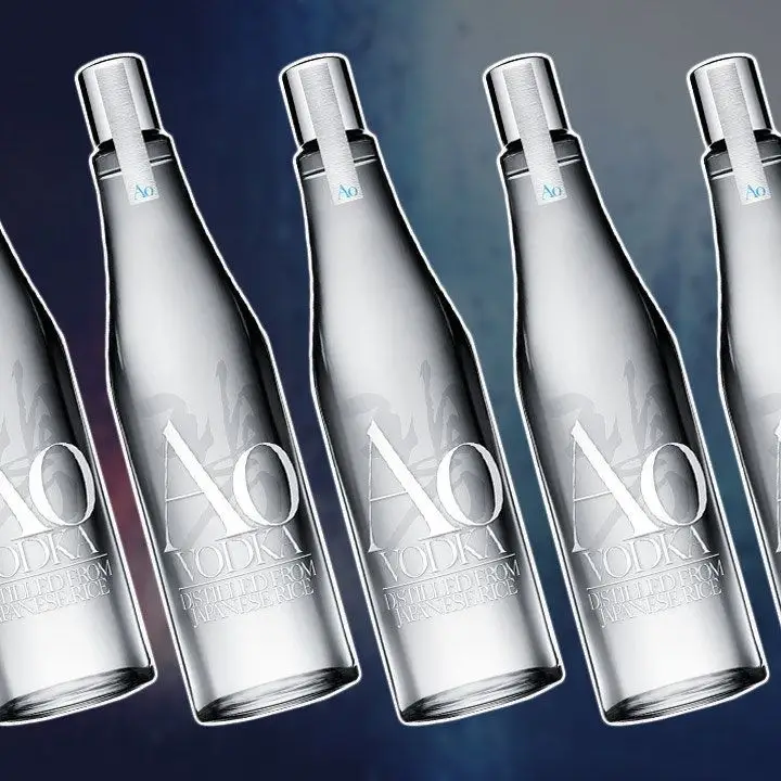 Suntory Ao Vodka bottles