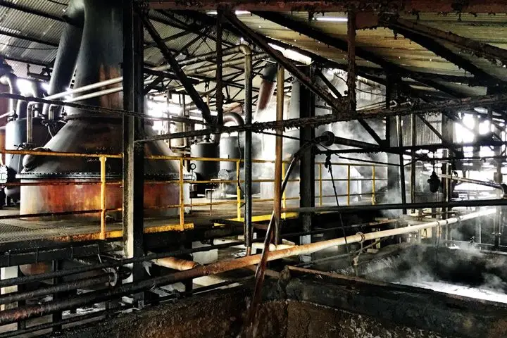 Rum stills at Hampden Estate in Jamaica