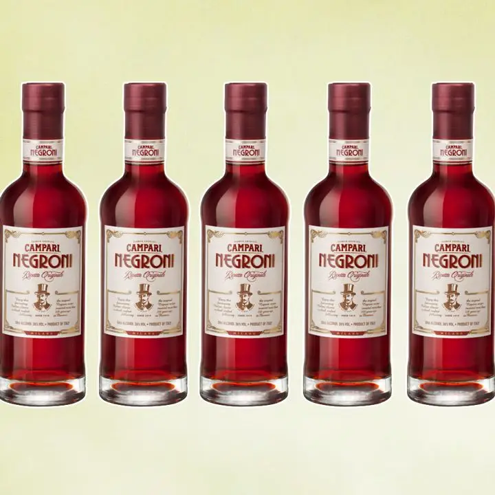Campari bottled negroni