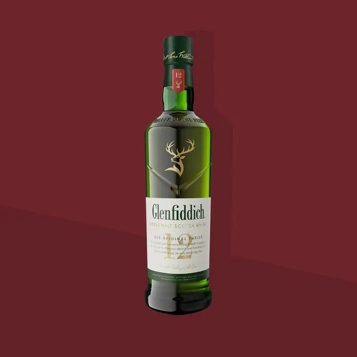 Glenfiddich 12 Year Old Single Malt Scotch Whisky bottle