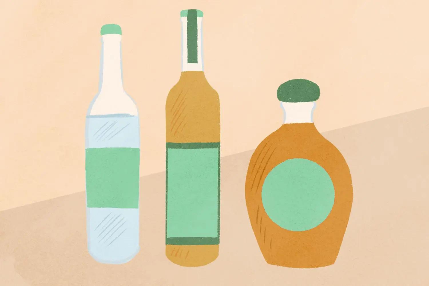 illustration of tequila bottles all ages