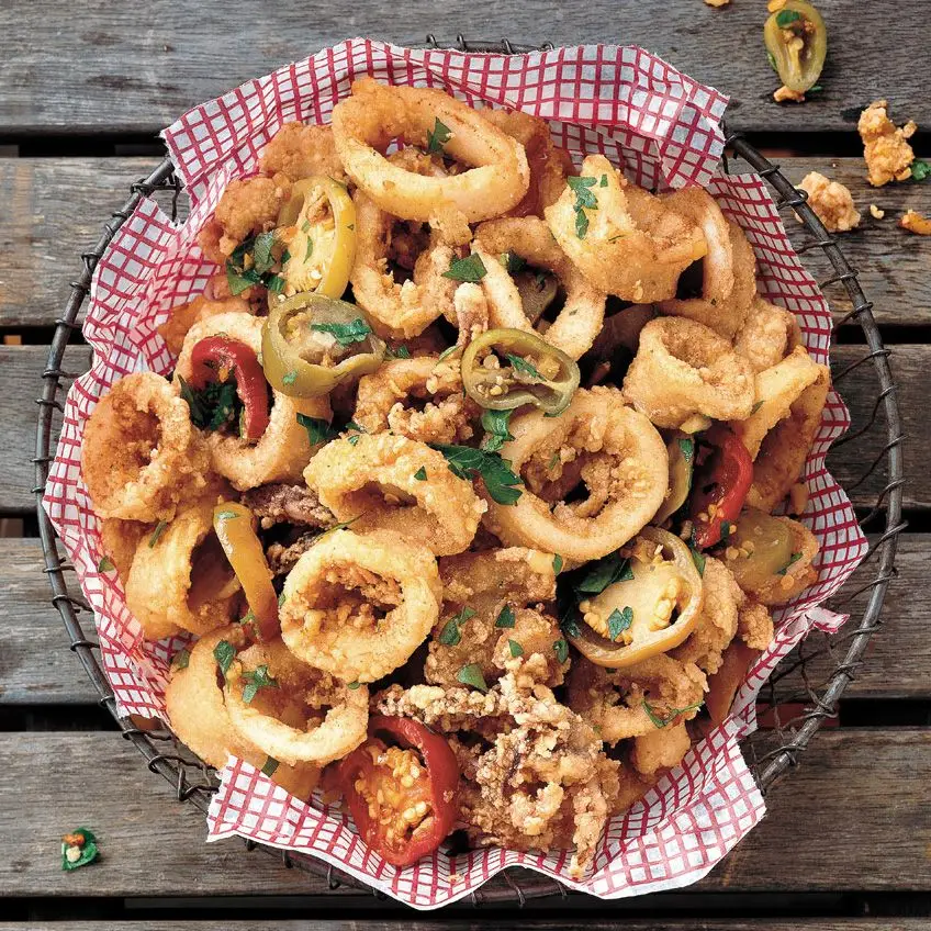 Rhode Island Calamari picante e gorduroso