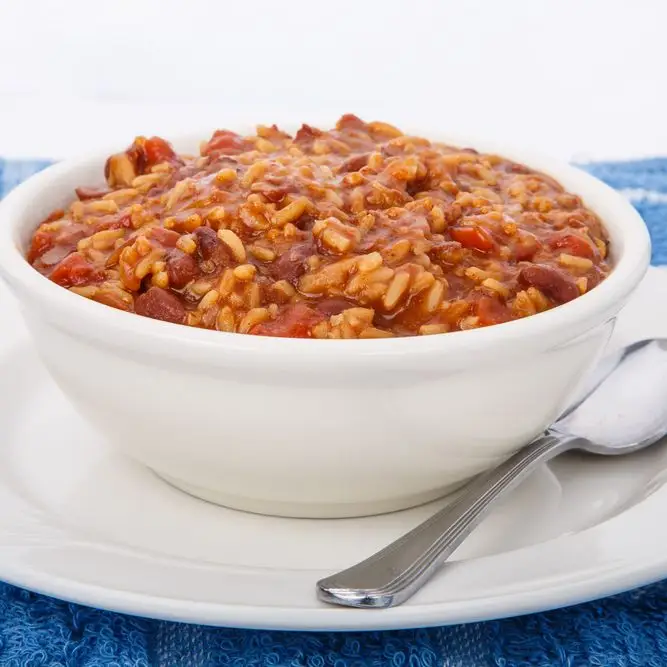 Feijão vermelho e arroz