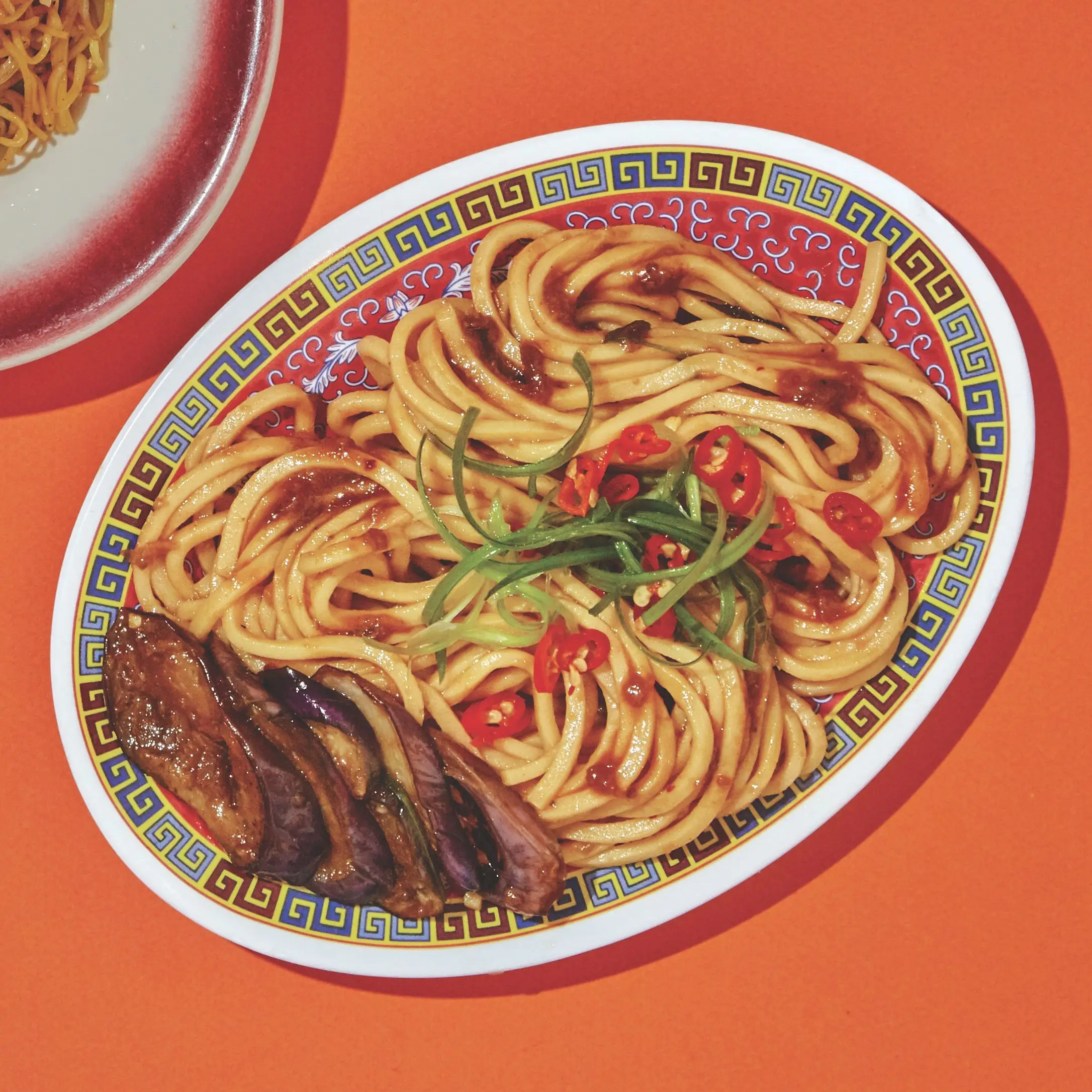 Macarrão de berinjela de alho