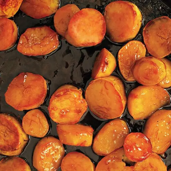 Batata doce branca com mirin e mel