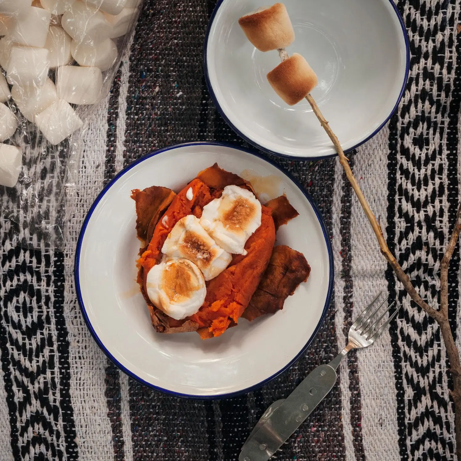 Batata-doce assada por cinzas