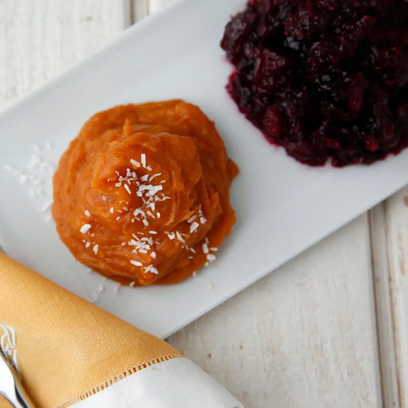 Batata doce de coco batida vegana