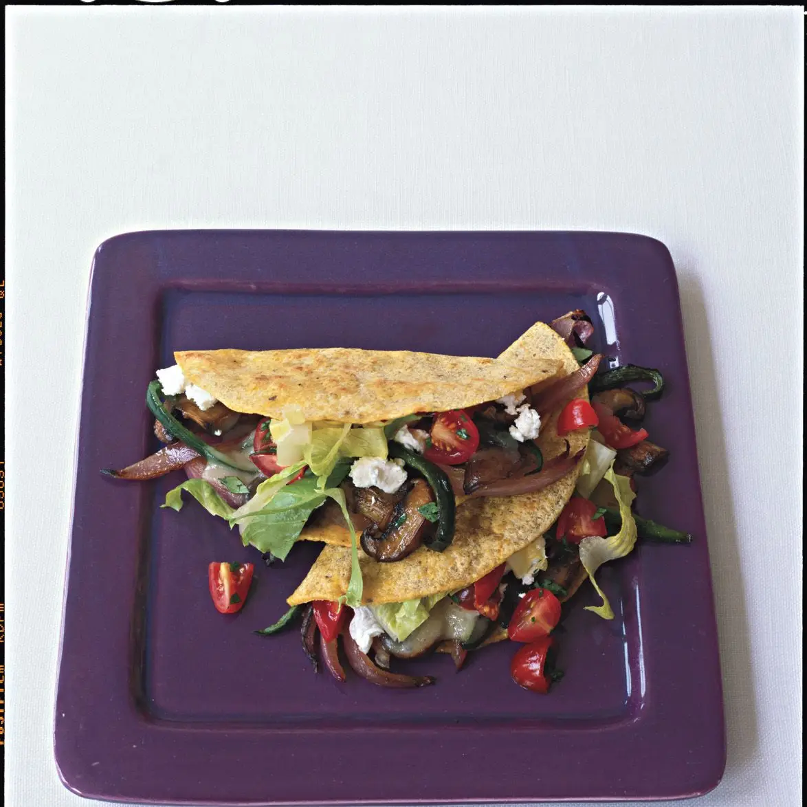 Tacos poblano e cogumelos