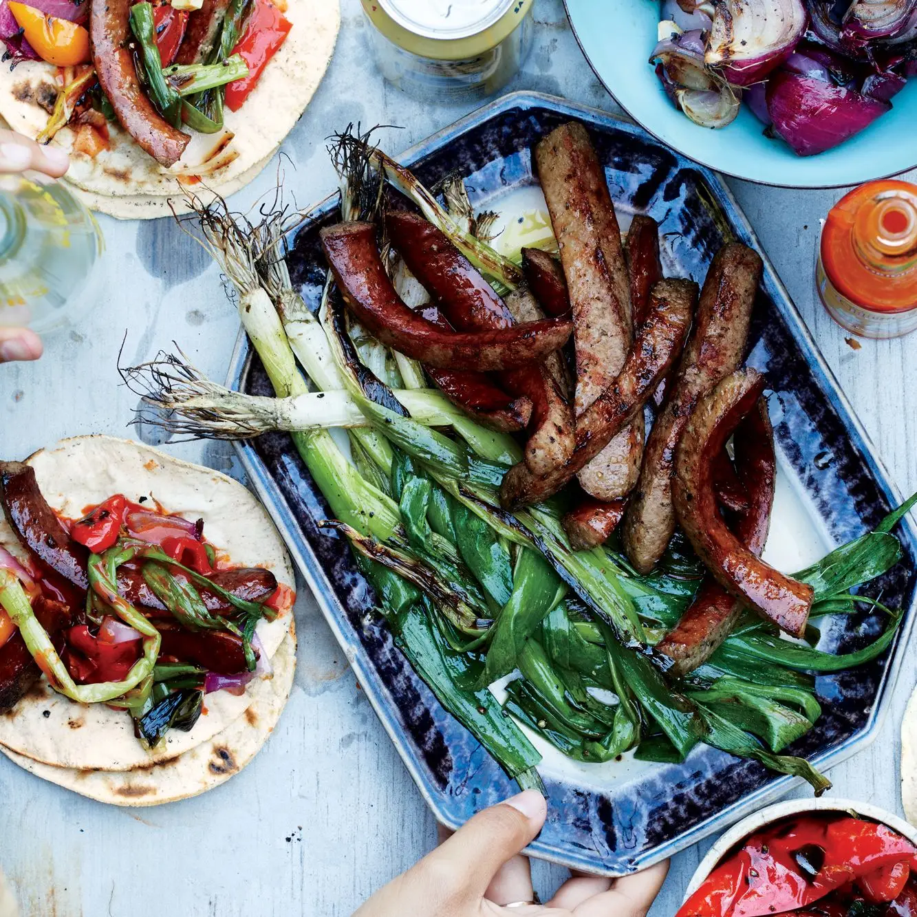 Tacos de Kielbasa grelhados