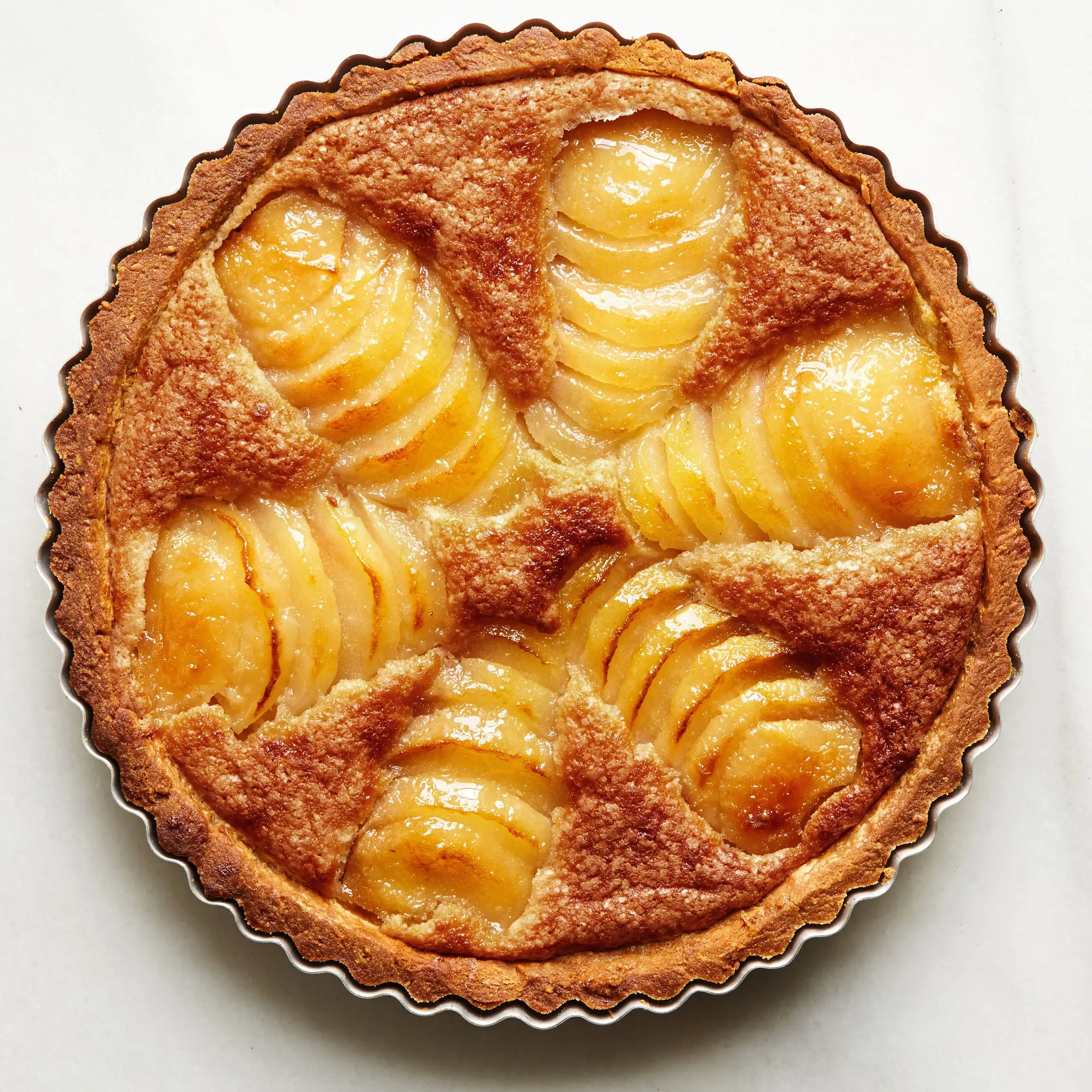 Pear e avelã Frangipane Tart