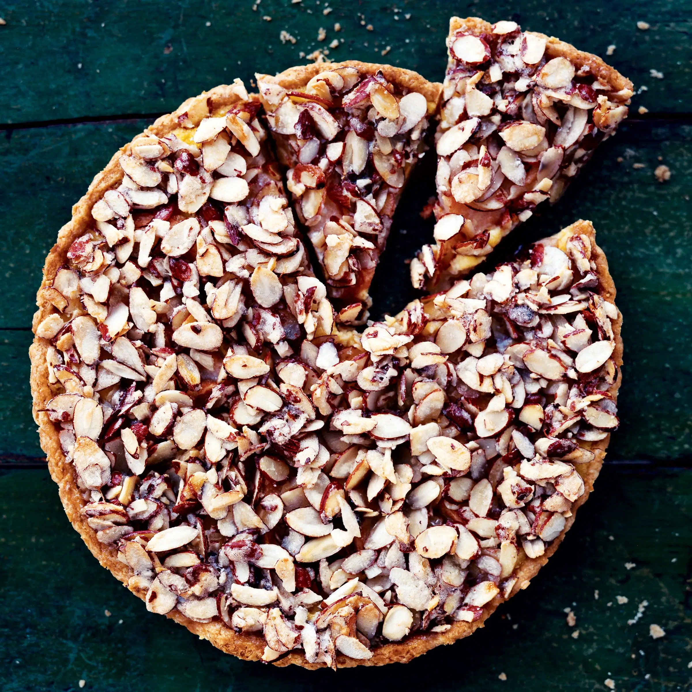 Tarta de pêra e amêndoa