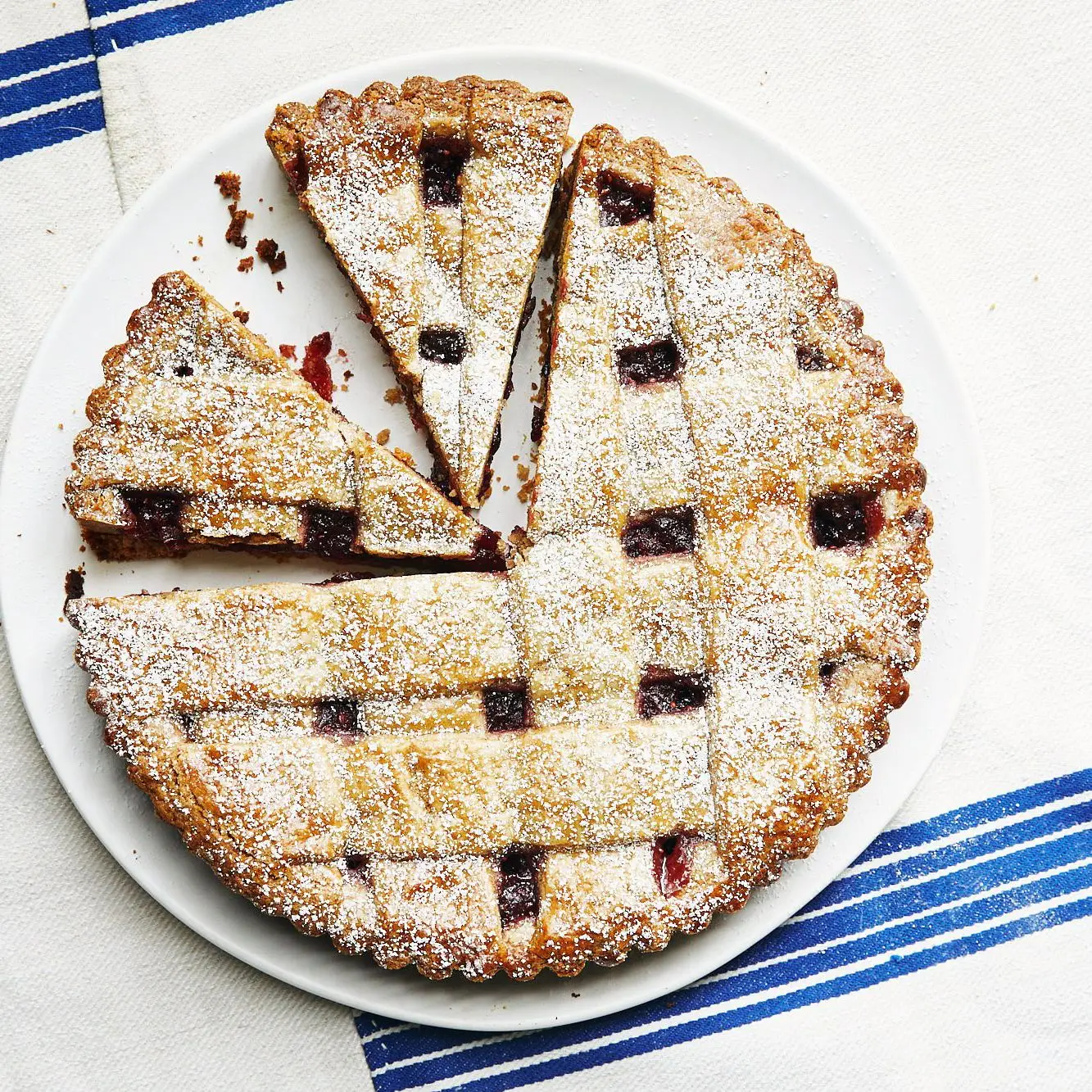 Cranberry Linzer Tart