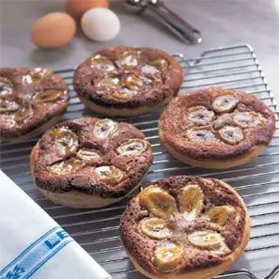 Tortlets de esprangane e banana de nogueira