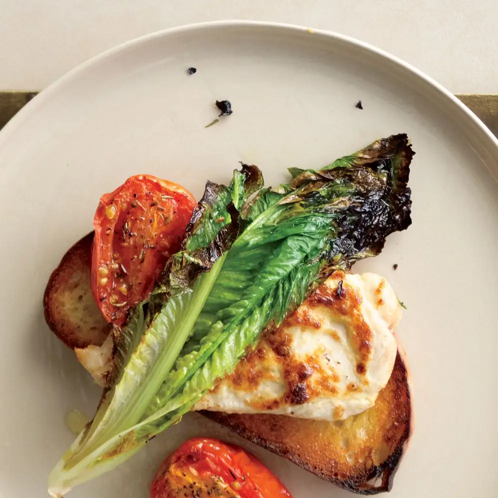 Gegrillte Hühnertomaten, Römer und Pinsel