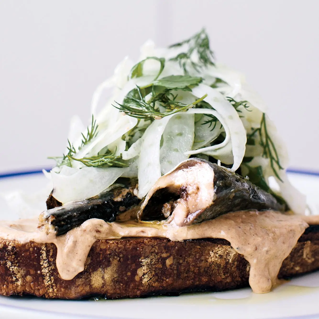 Sardinier mit italienischen Fenchel -Tomaten und Mayonnaise