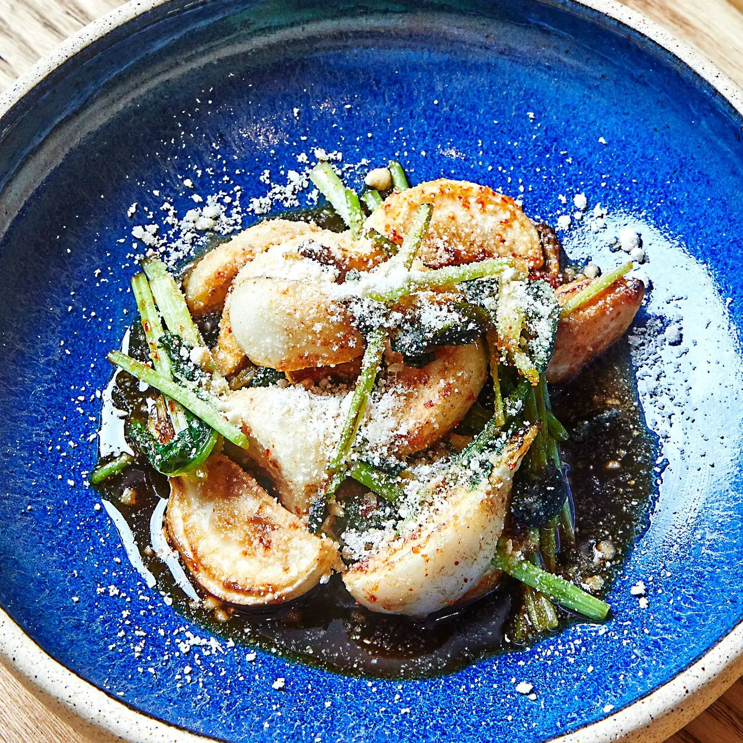 Tabadas com molho de limão meyer picante