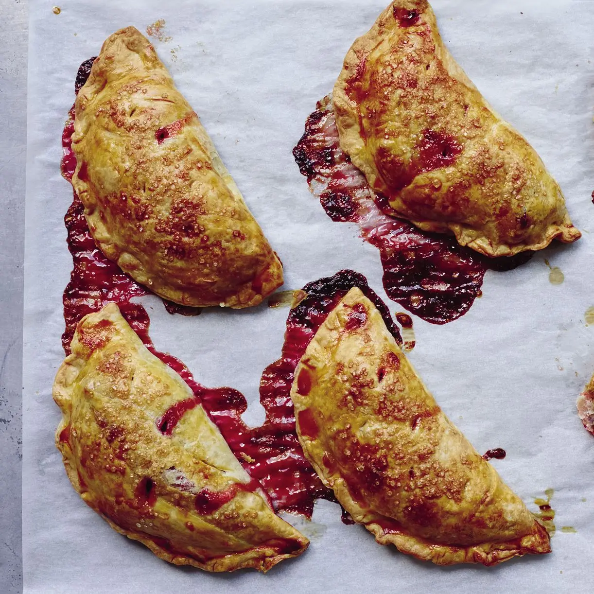 Turnovers de ruibarbo