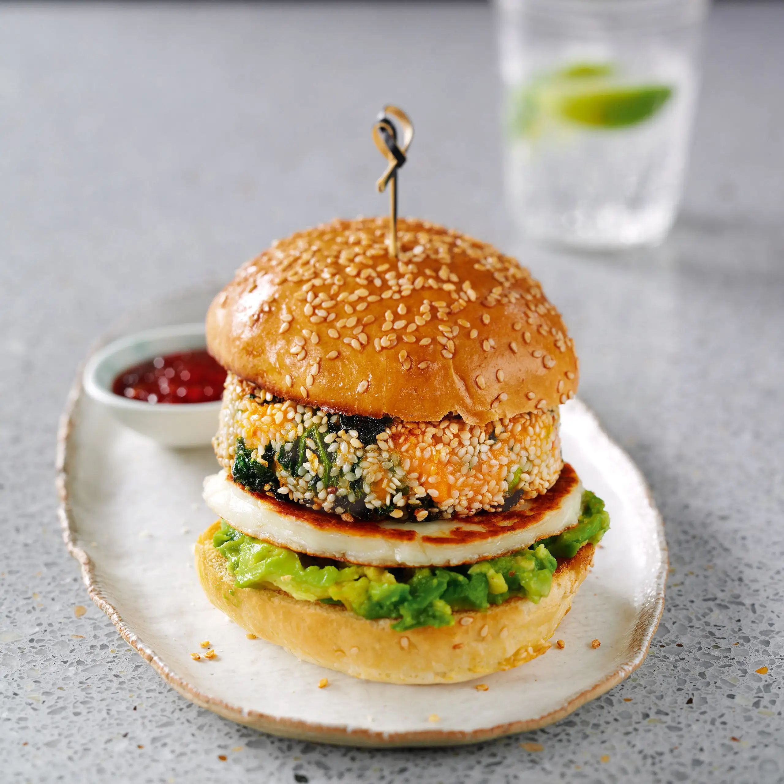 Halloumi i ziemniak Hamburgers