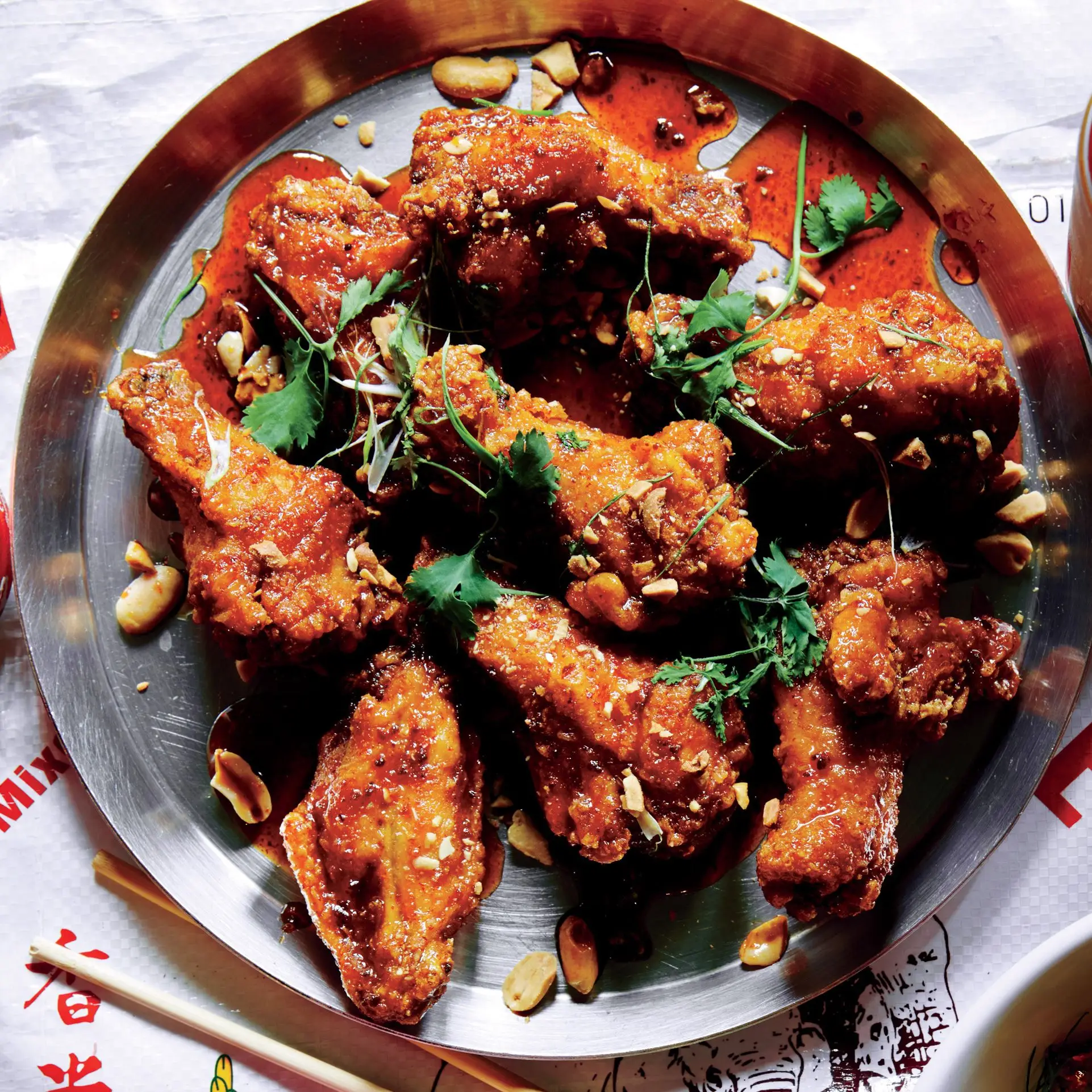 Asas de caramelo de caranguejo