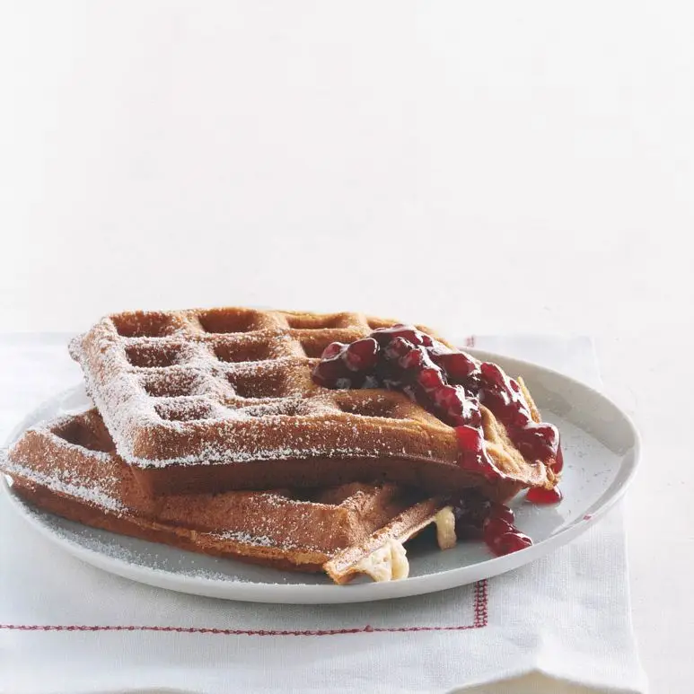 Waffles de sorvete de cardamomo