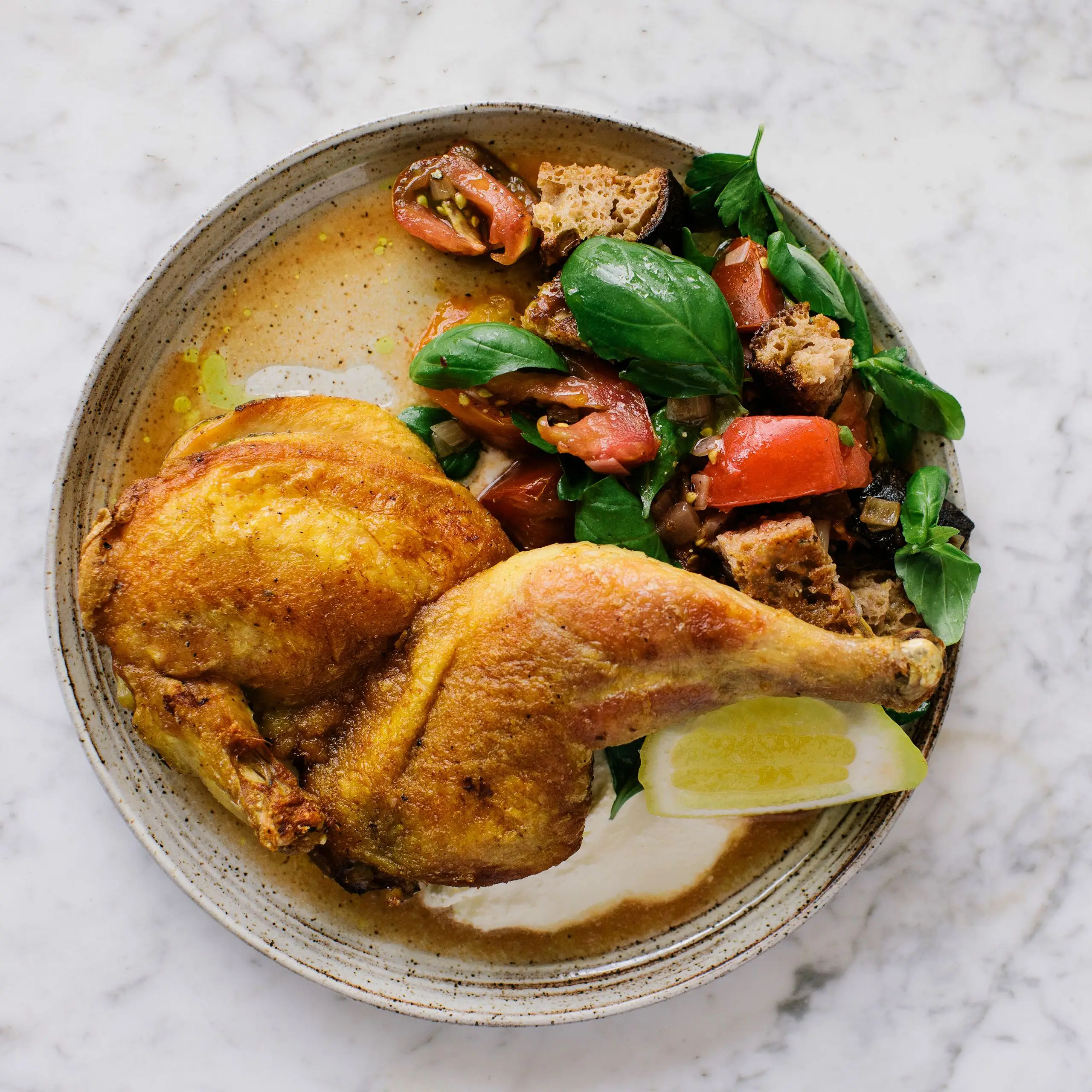 Ghisa di pollo in ferro con salsa di ferro con salsa