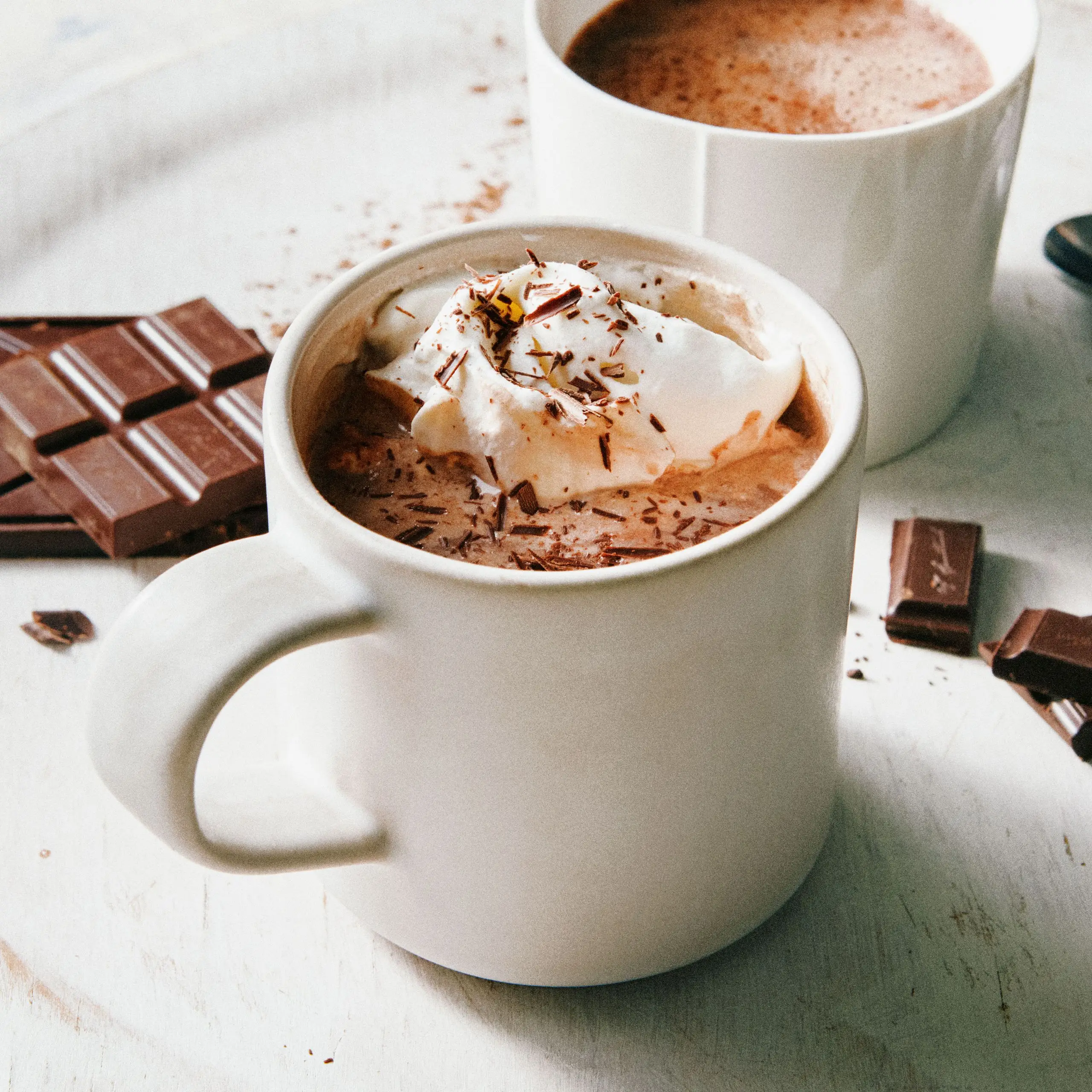 Chocolate quente simples para um