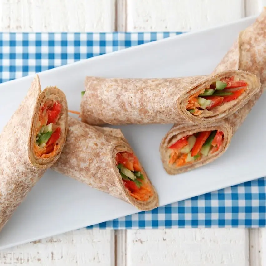 Hummus Veggie Wraps